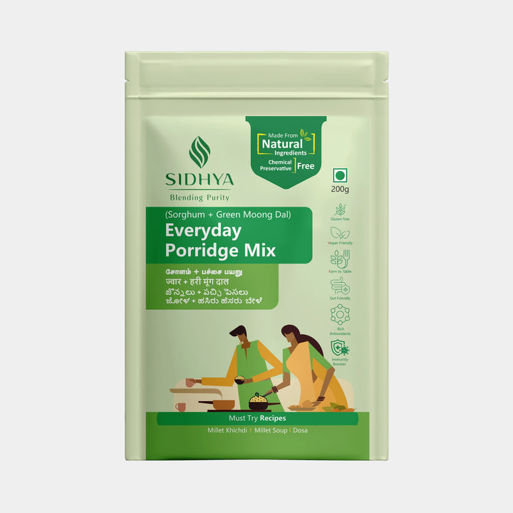 Sidhya Everyday Porridge Mix (Sorghum  Green Moong Dal) | 200 Gram