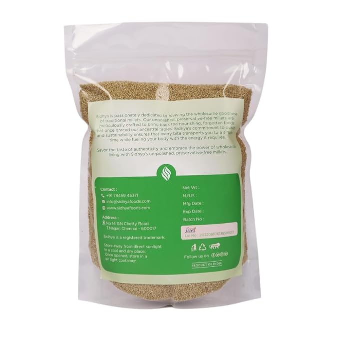 Sidhya Browntop Millet Rice | 1 kg