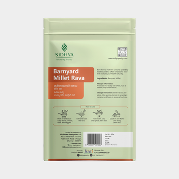 Fine Barnyard Millet Rava in bowl