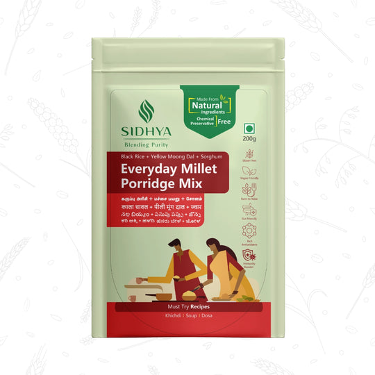 Black Rice, Jowar & Moong Millet Porridge Mix