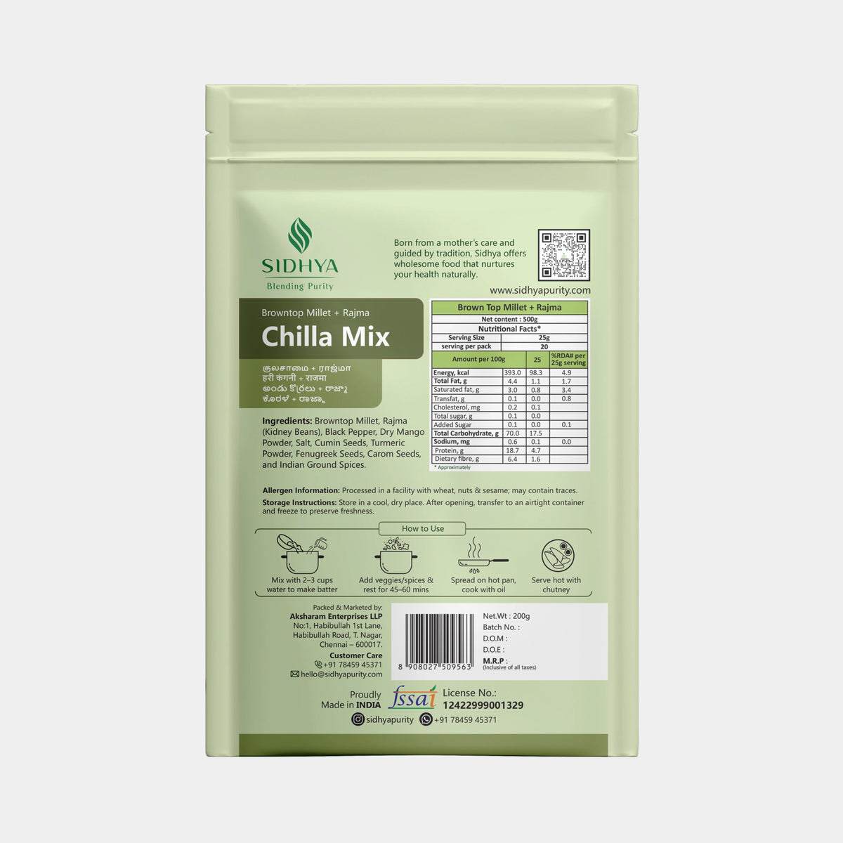 Instant Chillamix ready for protein-rich chilla cooking