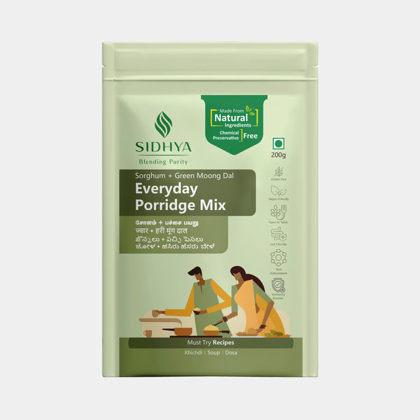 Everyday Porridge Mix pack with sorghum and green moong dal
