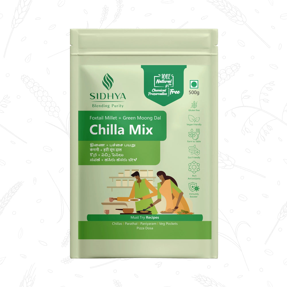 Foxtail Millet Green Moong Dal Chilla Mix