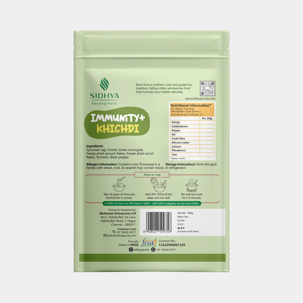 Immunity + Khichdi – (9+ Months)