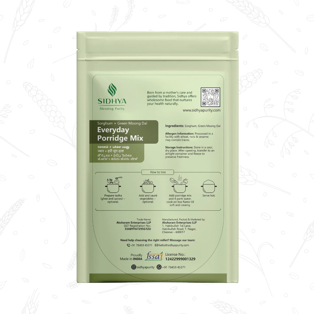 Jowar & Green Moong Millet Porridge Mix