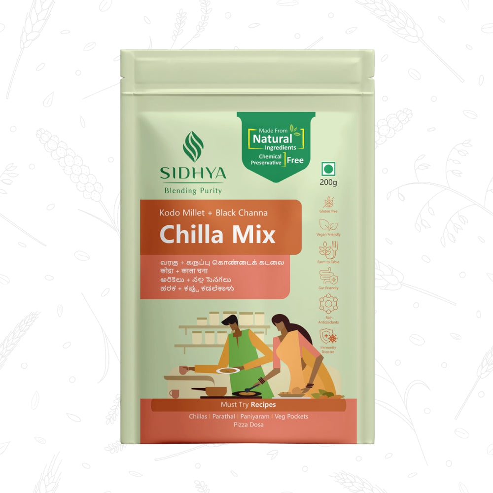 Kodo Millet Black Channa Chilla Mix