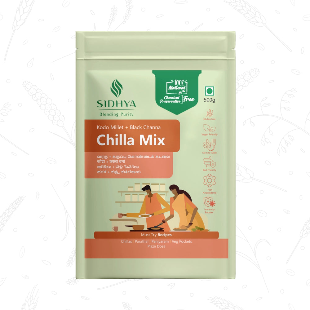Kodo Millet Black Channa Chilla Mix