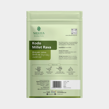 Fine Kodo Millet Rava in a bowl