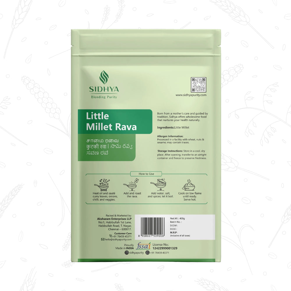 Little Millet Rava (Samai, Kutki, Sama)