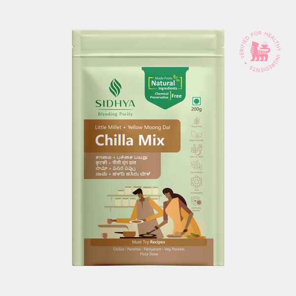 Little Millet Moong Dal Chillamix instant healthy chilla mix pouch