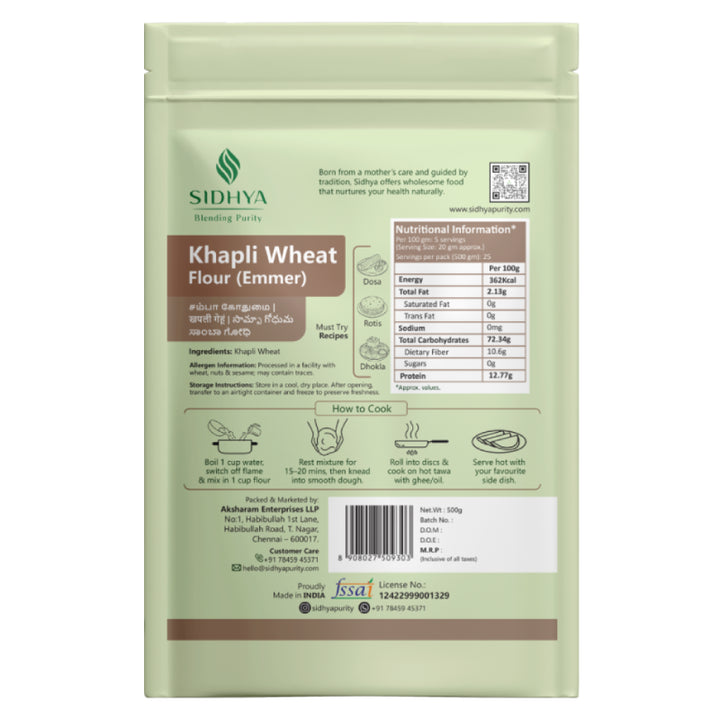 Khapli (Emmer) Wheat Flour