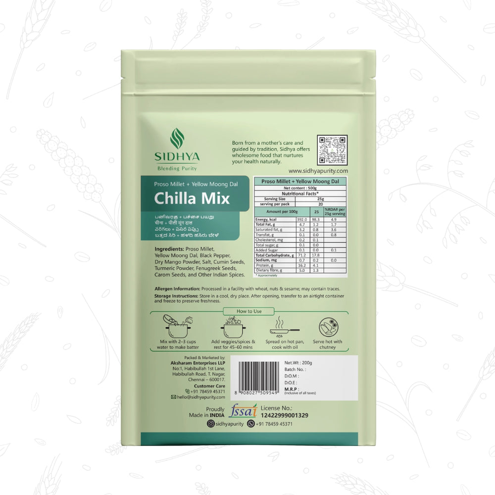 Proso Millet Yellow Dal Chilla Mix