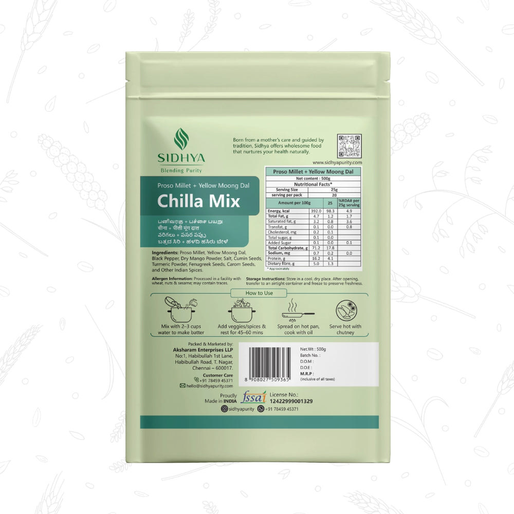 Proso Millet Yellow Dal Chilla Mix