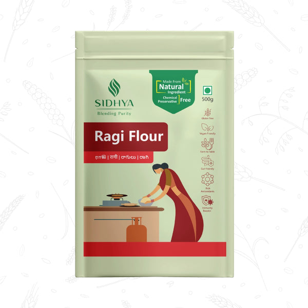 Finger Millet Flour (Ragi Atta, Ragula Pindi, Kezhvaragu Maavu)
