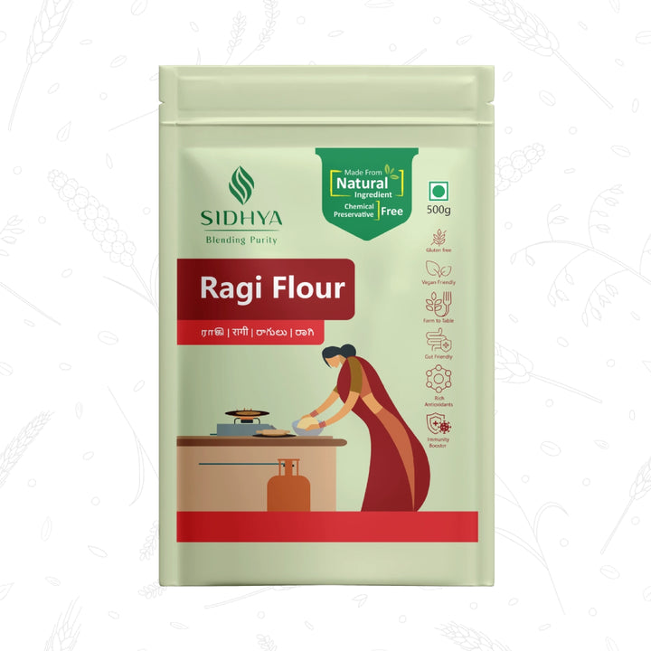 Finger Millet Flour (Ragi Atta, Ragula Pindi, Kezhvaragu Maavu)