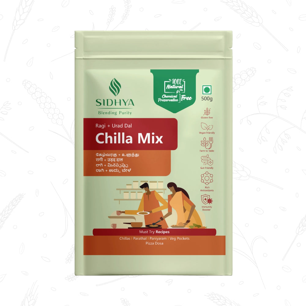 Ragi Millet Urad Dal Chilla Mix