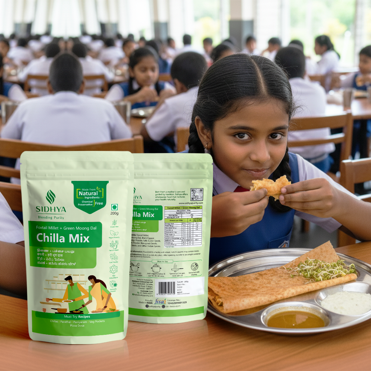Instant Chillamix for quick healthy millet chilla cooking 2