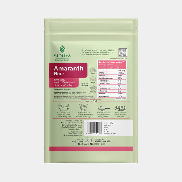 Amaranth Flour (Rajgira Atta, Ramdana Maavu, Thotakura Ginjala Pindi) – Activated Flour