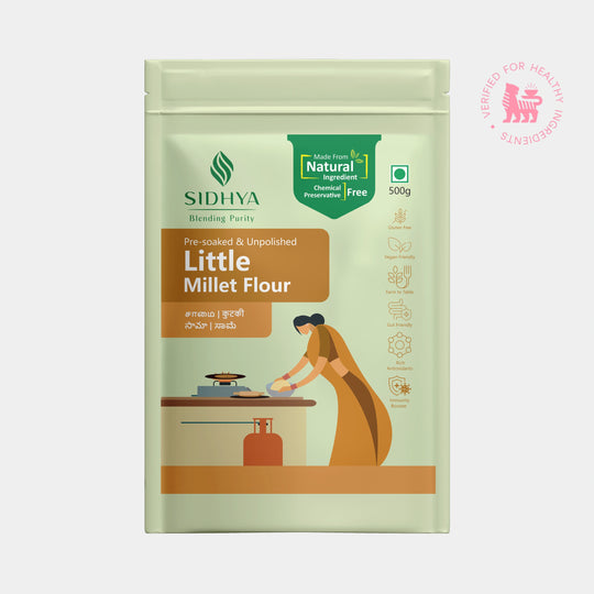 Sidhya Little Millet Flour | 77g Protein | 76g Fibre | Keeps You Fuller Longer