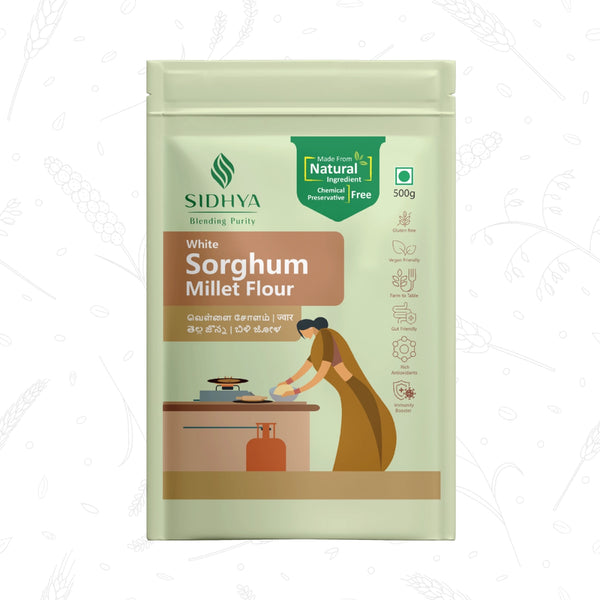White Sorghum Millet Flour (Safed Jowar Atta, Tella Jonna Pindi, Vellai Cholam Maavu)