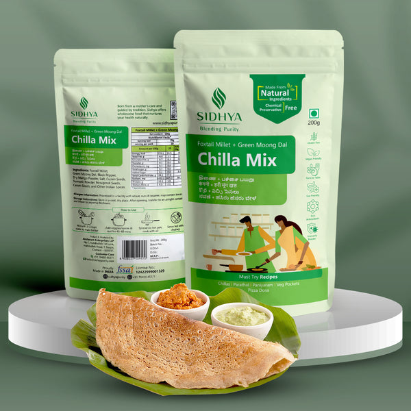 Pack of Foxtail Millet Green Moong Dal Chilla Mix